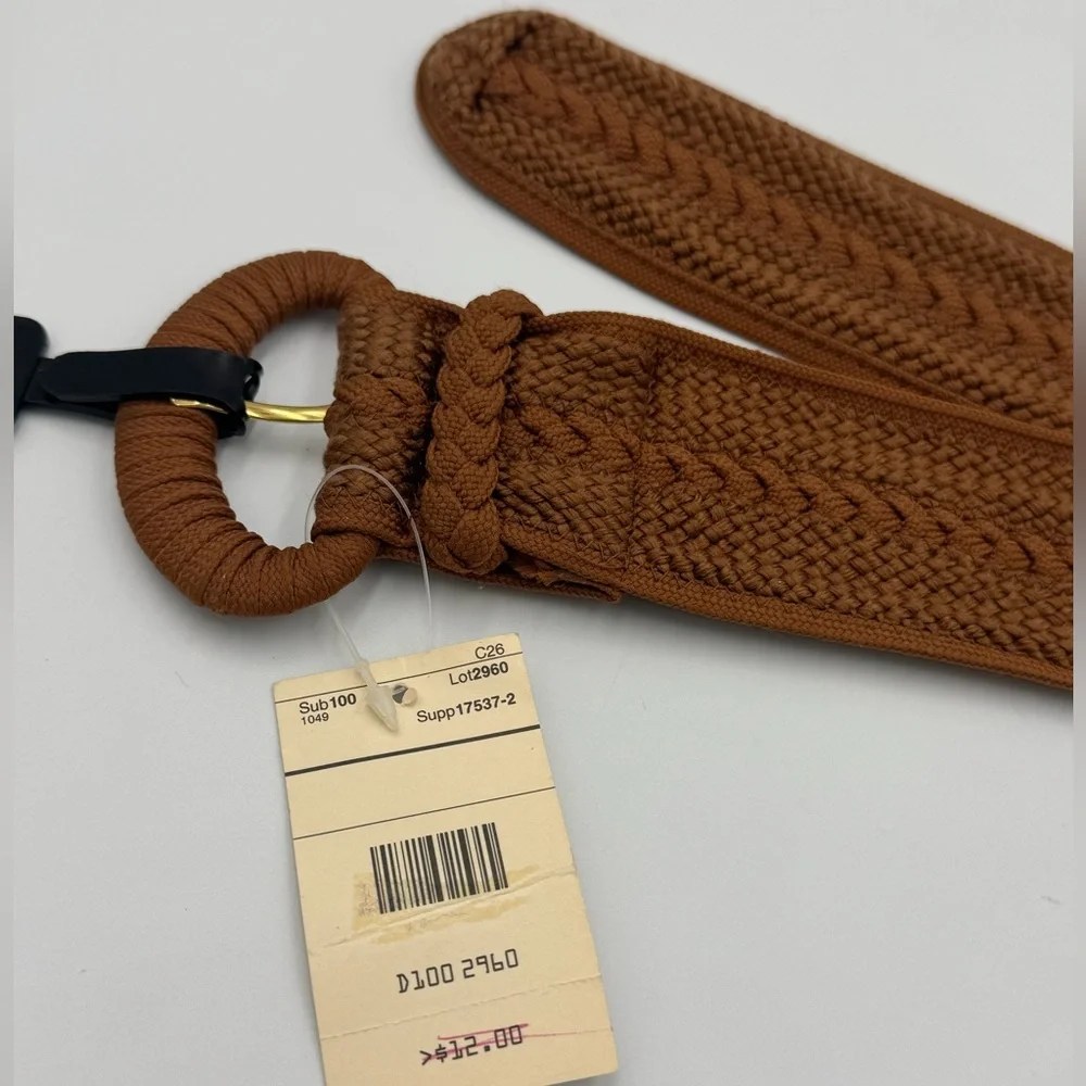 Vintage JCPennys Women’s Brown Woven Belt with Original Tag